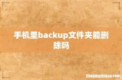手机里backup文件夹能删除吗