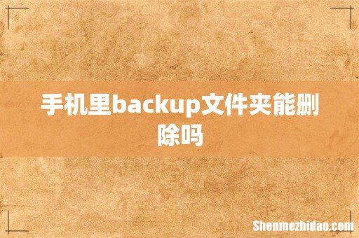 手机里backup文件夹能删除吗