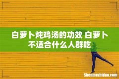 白萝卜炖鸡汤的功效 白萝卜不适合什么人群吃
