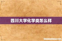 四川大学化学类怎么样