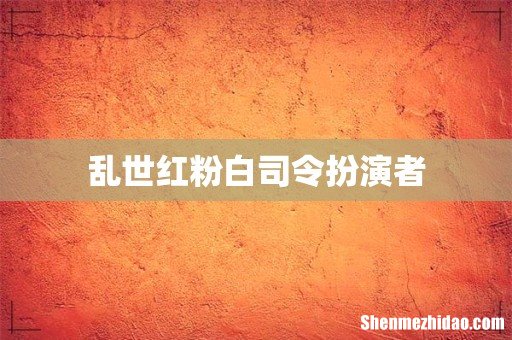 乱世红粉白司令扮演者