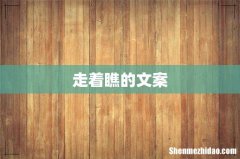 走着瞧的文案