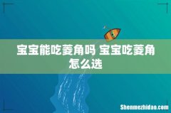 宝宝能吃菱角吗 宝宝吃菱角怎么选