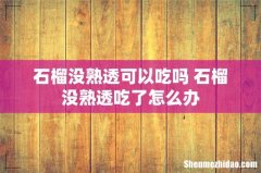 石榴没熟透可以吃吗 石榴没熟透吃了怎么办