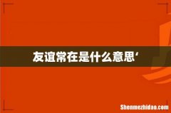 友谊常在是什么意思‘
