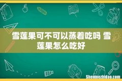 雪莲果可不可以蒸着吃吗 雪莲果怎么吃好