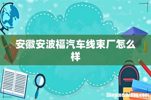 安徽安波福汽车线束厂怎么样