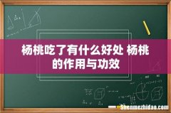 杨桃吃了有什么好处 杨桃的作用与功效