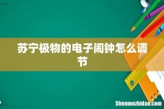 苏宁极物的电子闹钟怎么调节