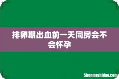 排卵期出血前一天同房会不会怀孕