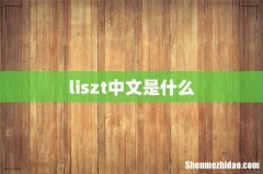 liszt中文是什么