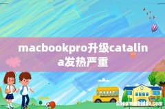 macbookpro升级catalina发热严重