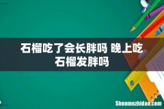 石榴吃了会长胖吗 晚上吃石榴发胖吗