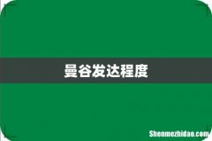 曼谷发达程度