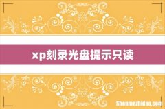 xp刻录光盘提示只读