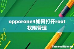 opporone4如何打开root权限管理