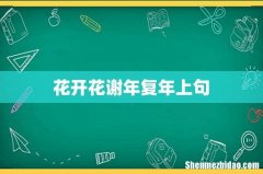 花开花谢年复年上句