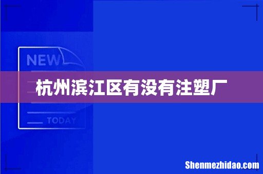杭州滨江区有没有注塑厂