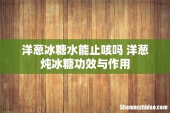 洋葱冰糖水能止咳吗 洋葱炖冰糖功效与作用