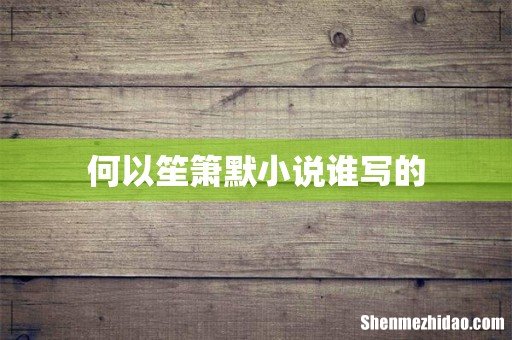 何以笙箫默小说谁写的