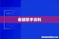秦朗歌手资料