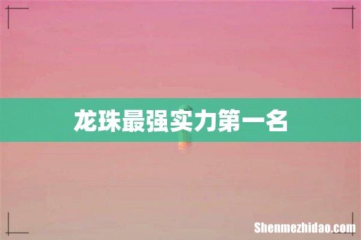龙珠最强实力第一名