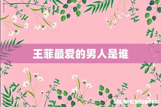 王菲最爱的男人是谁