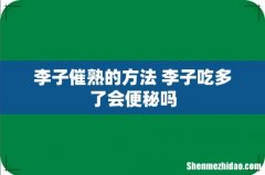 李子催熟的方法 李子吃多了会便秘吗