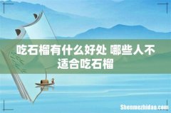 吃石榴有什么好处 哪些人不适合吃石榴