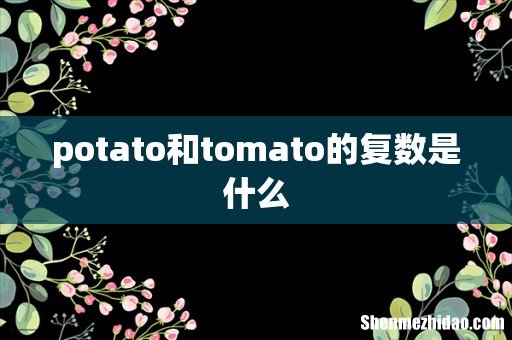 potato和tomato的复数是什么