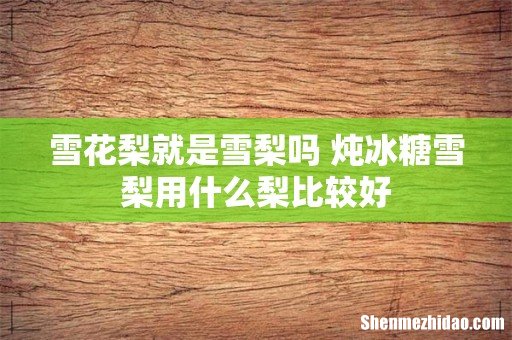 雪花梨就是雪梨吗 炖冰糖雪梨用什么梨比较好