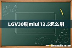 LGV30刷miui12.5怎么刷