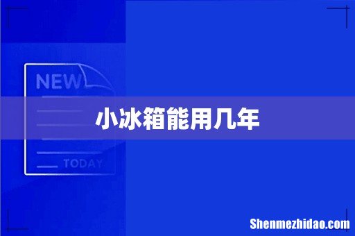 小冰箱能用几年