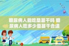 糖尿病人能吃桑葚干吗 糖尿病人吃多少桑葚干合适