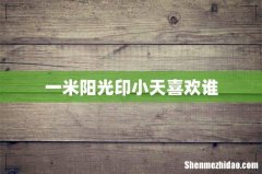 一米阳光印小天喜欢谁