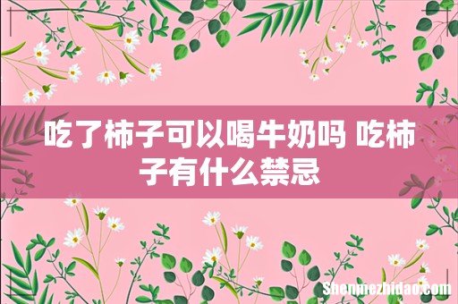 吃了柿子可以喝牛奶吗 吃柿子有什么禁忌