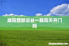 咸阳西部云谷一期周天开门吗