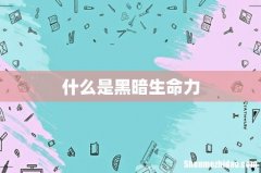 什么是黑暗生命力