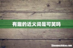 有趣的近义词是可笑吗
