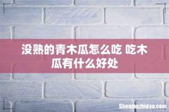 没熟的青木瓜怎么吃 吃木瓜有什么好处