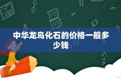 中华龙鸟化石的价格一般多少钱