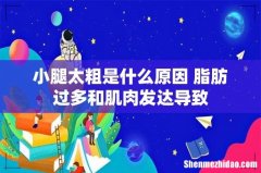 小腿太粗是什么原因 脂肪过多和肌肉发达导致