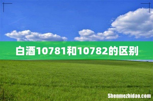 白酒10781和10782的区别