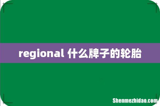 regional 什么牌子的轮胎