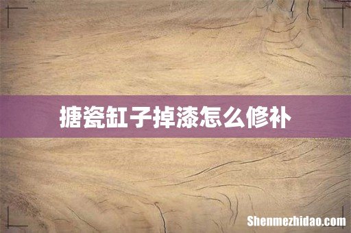 搪瓷缸子掉漆怎么修补
