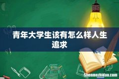 青年大学生该有怎么样人生追求