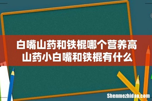 白嘴山药和铁棍哪个营养高 山药小白嘴和铁棍有什么区别