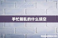手忙脚乱的什么填空