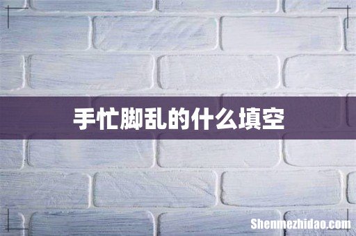 手忙脚乱的什么填空