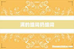 满的组词扔组词
